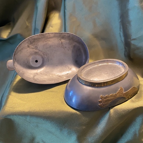 Brass and pewter Duck box. - Picture 6 of 8